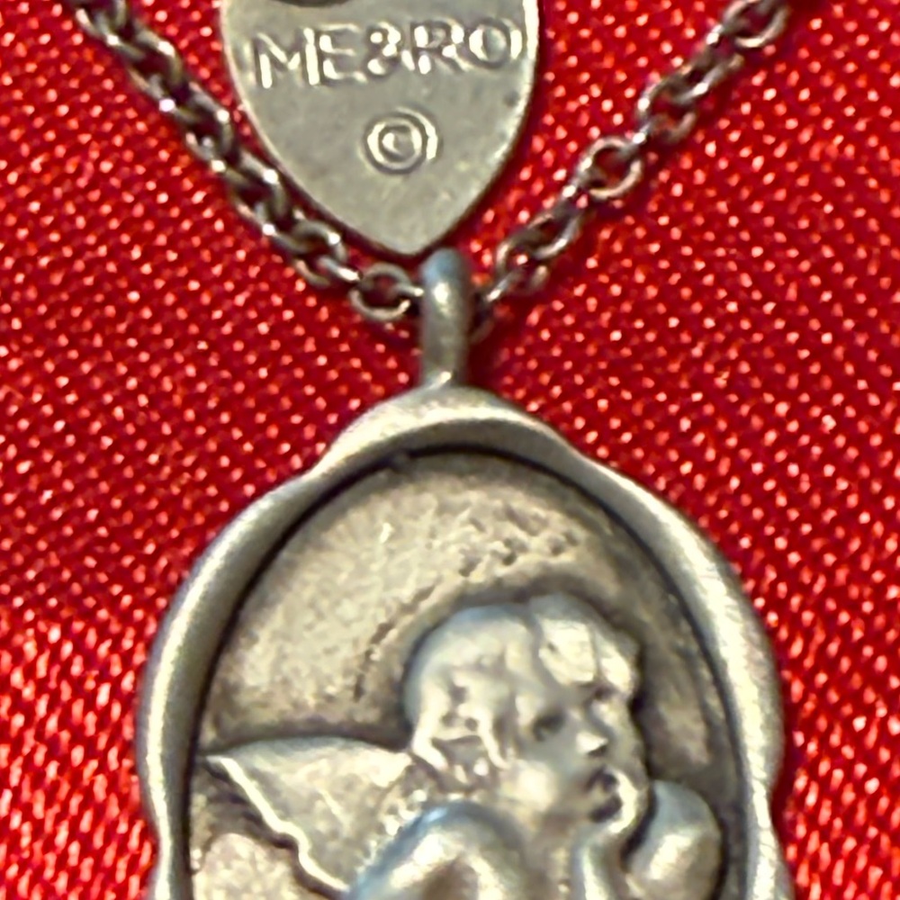 WOW POSHMARK Authentic NWOT Me&Ro Sterling Silver Angel Pendant Necklace & pouch - Picture 16 of 16